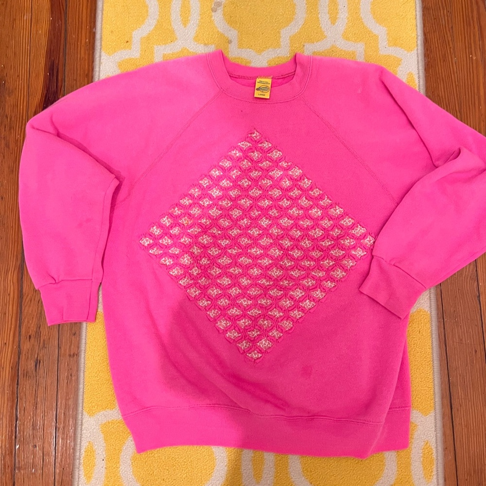 Bright Pink Ornate Pullover